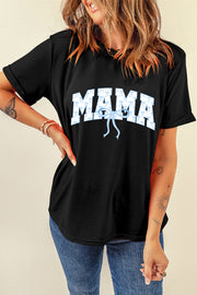 Bow MAMA Graphic Short Sleeve T-Shirt