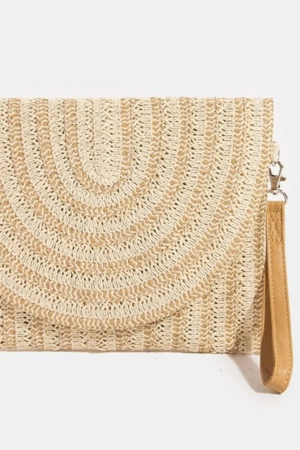 Two Tone Woven Paper Envelope Clutch Bag - Crossbody.