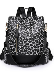 Leopard Print Backpack Bag - Medium.