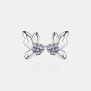 1 Carat Moissanite Butterfly Shape Earrings