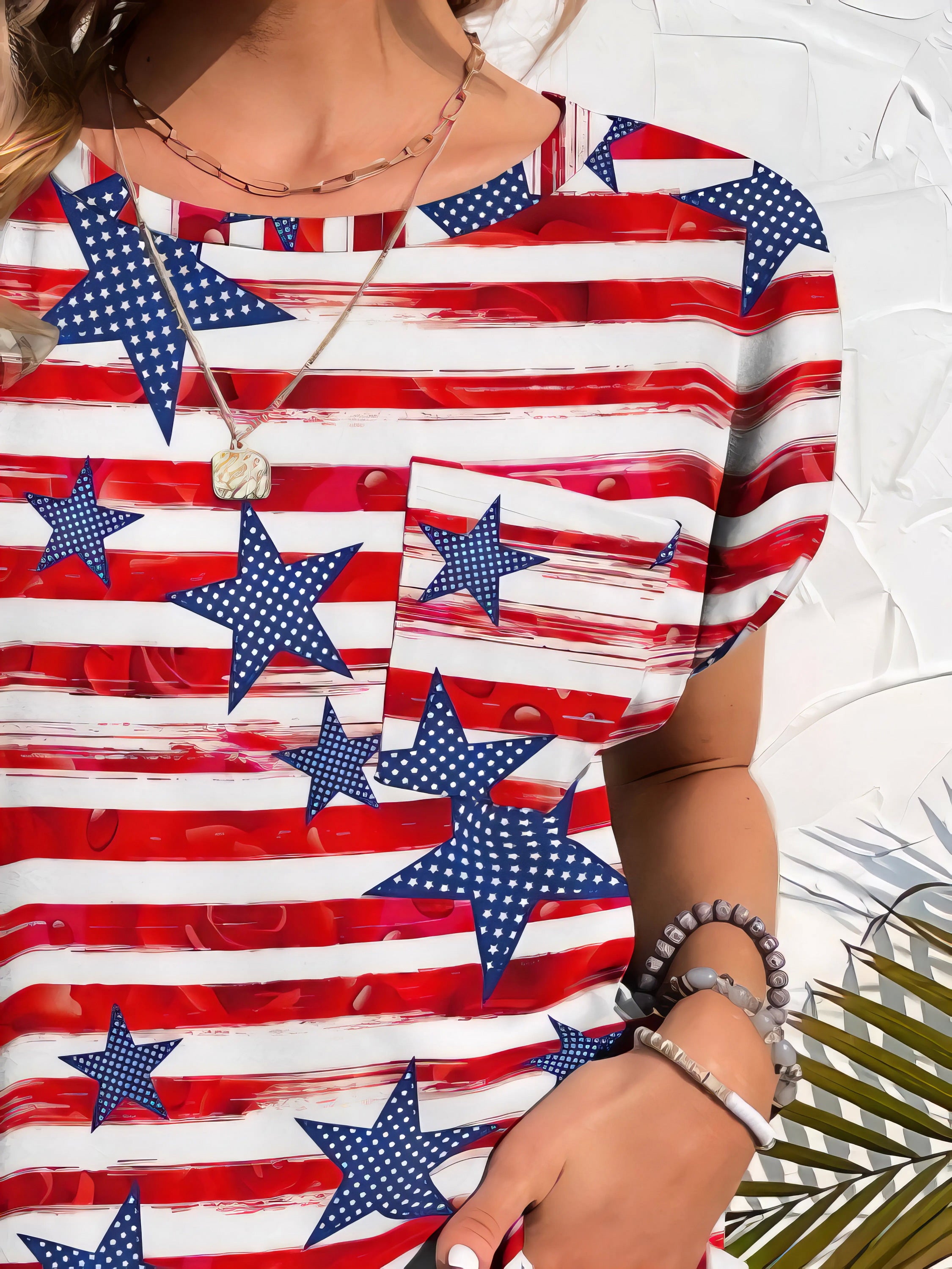 Printed Round Neck Short Sleeve T-Shirt
