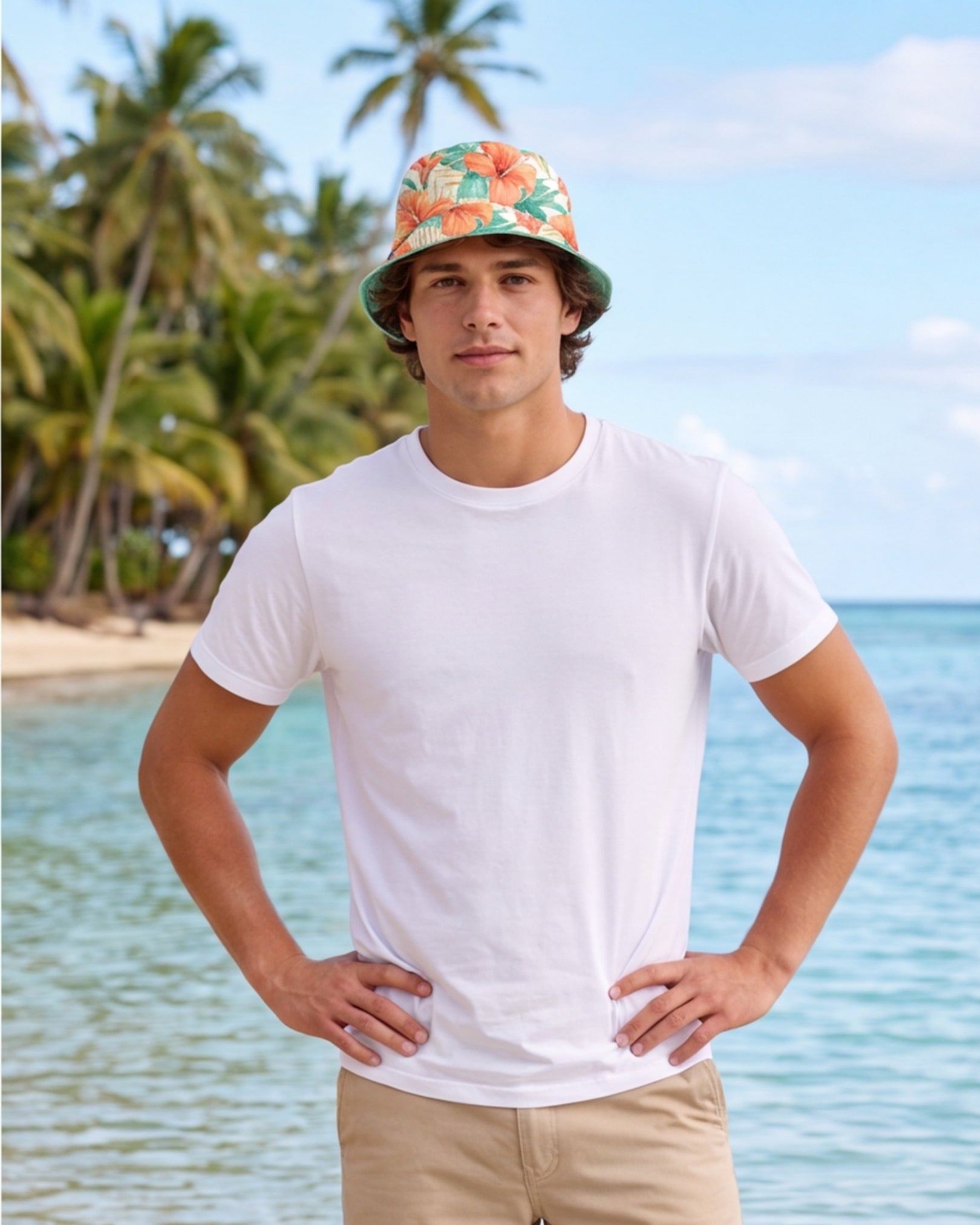 Reversible Bucket Hat - Sunrise Lagoon
