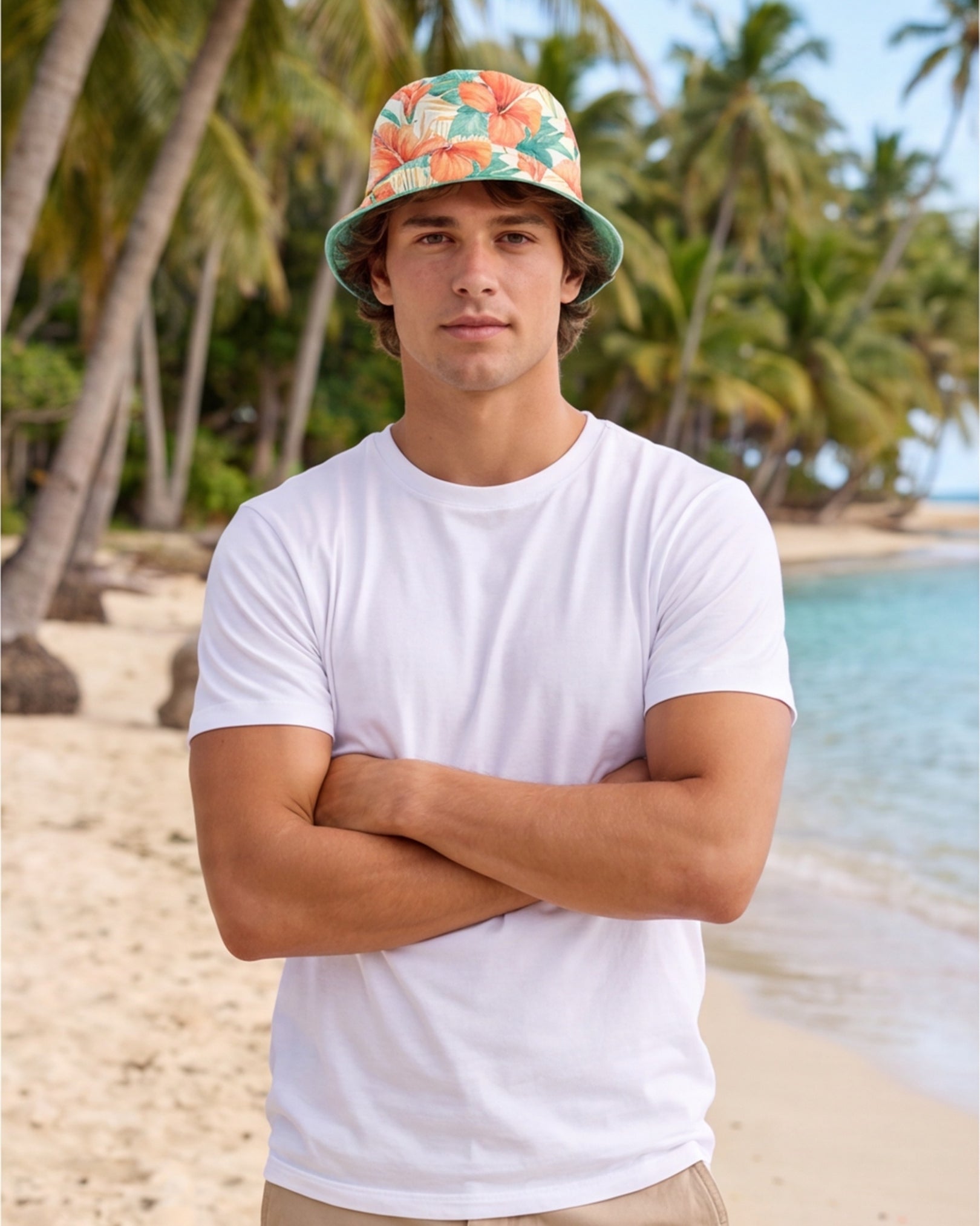 Reversible Bucket Hat - Sunrise Lagoon