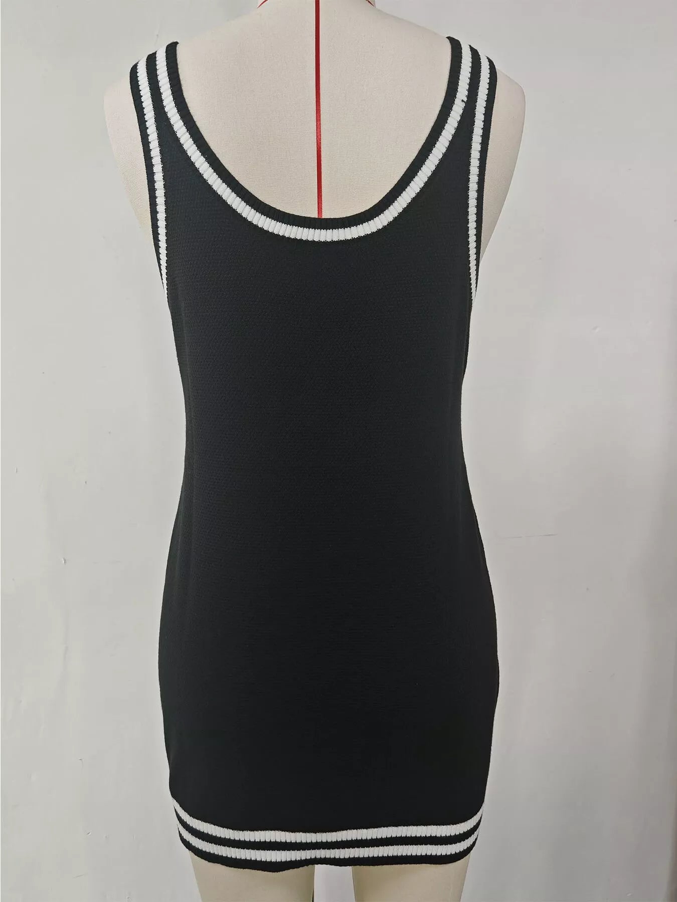 Slit Back Tube Denim Dress - Slightly Stretchy.