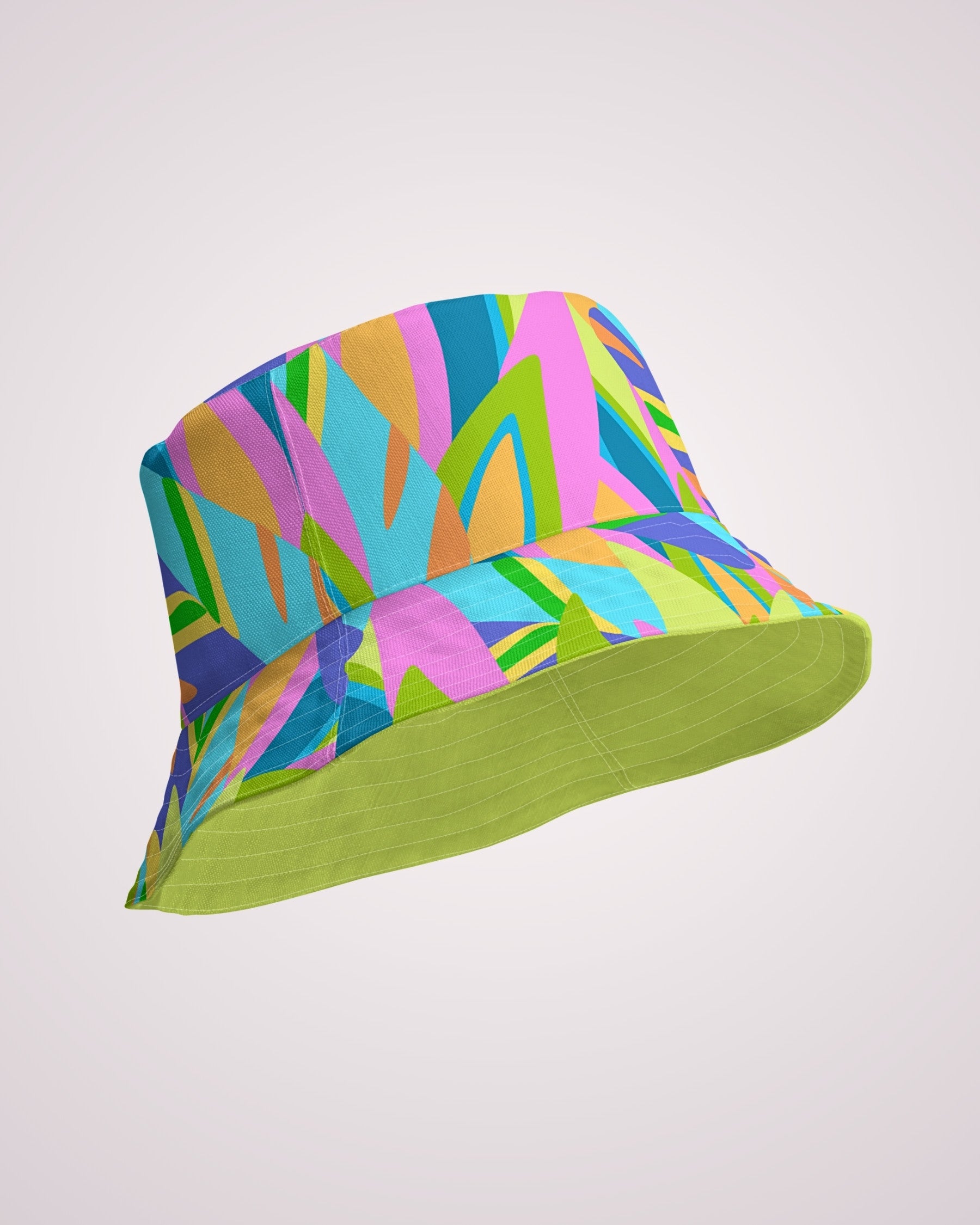 Reversible Bucket Hat - Colorful Abstract IX