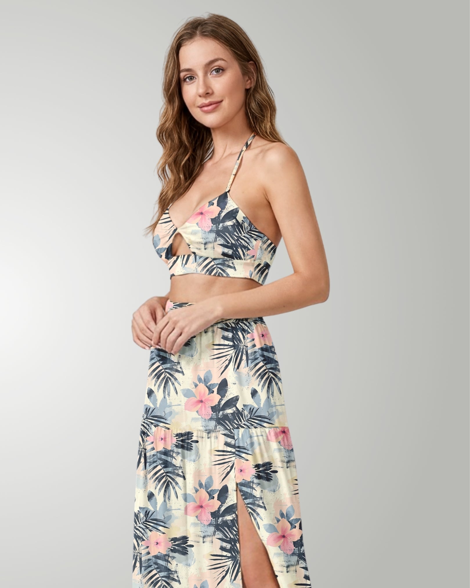 Two-Piece Skirt Set - Coastal Dreams