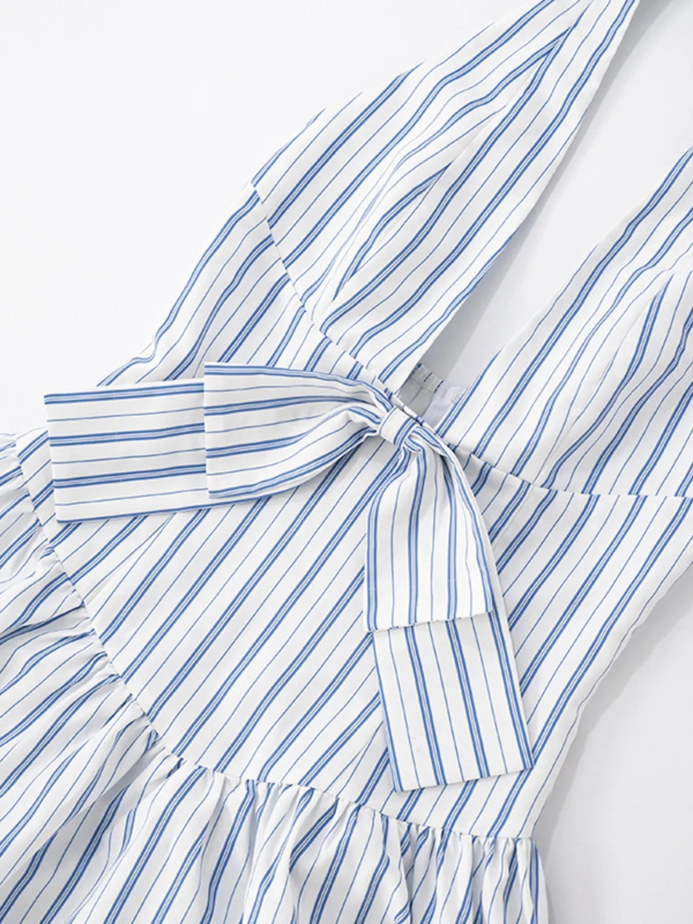 Striped Oversized Half Button Shirt Dress with Pockets.