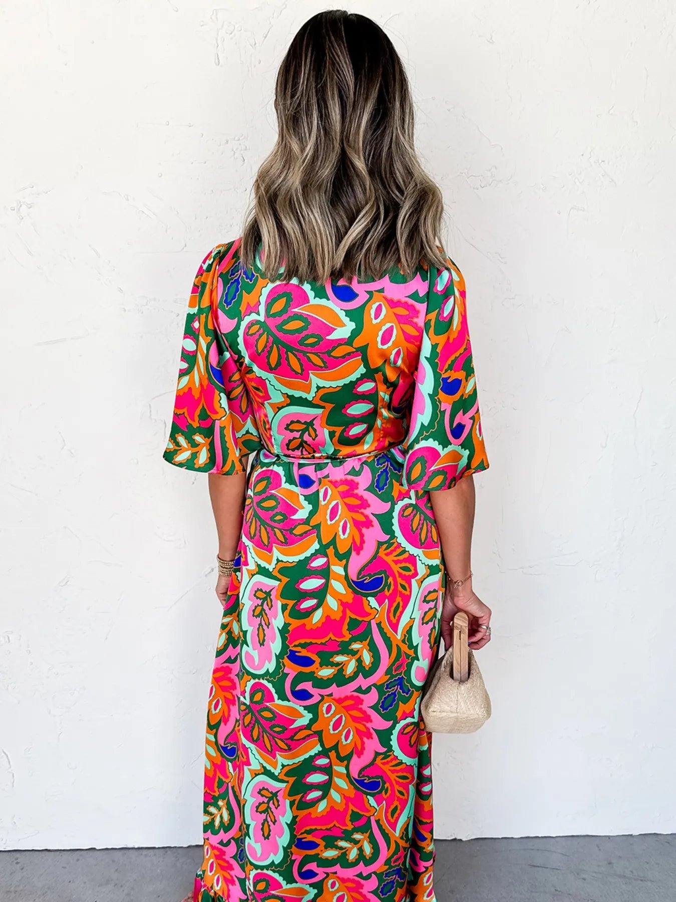 Floral Printed Sleeveless Pleated Dress - Cutout.