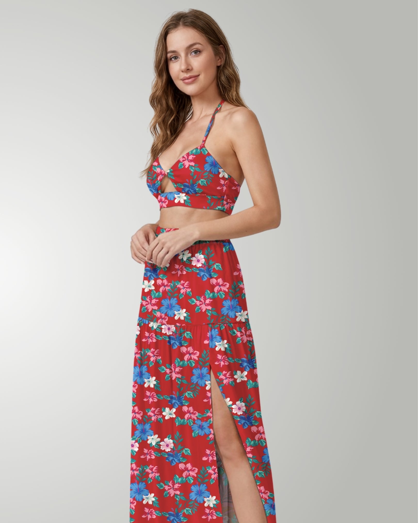 Two-Piece Skirt Set - Island Florals