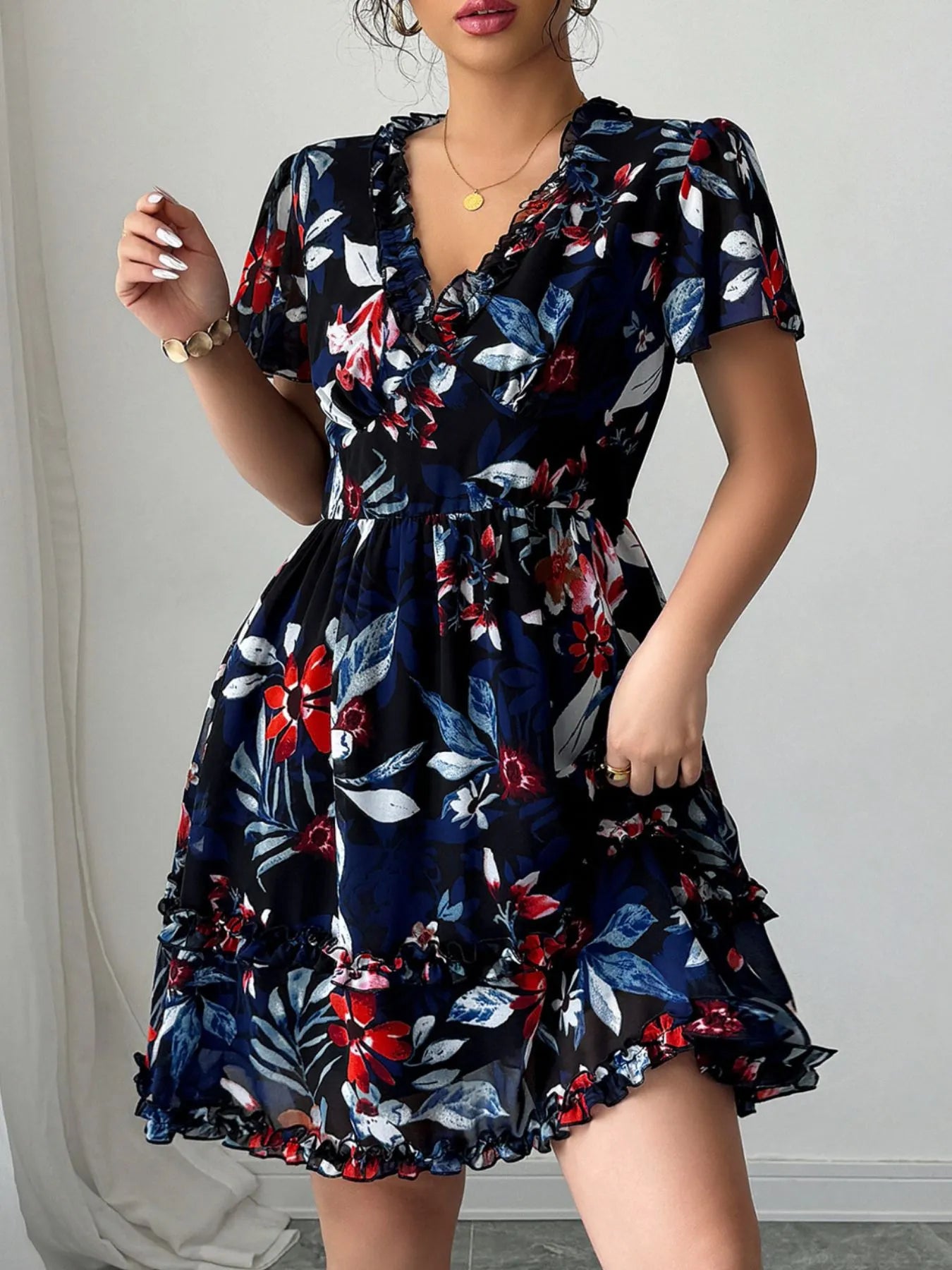 Flower Scoop Neck Maxi Cami Dress.