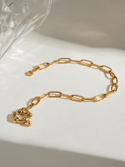 18K Gold-Plated Stainless Steel Chain Bracelet
