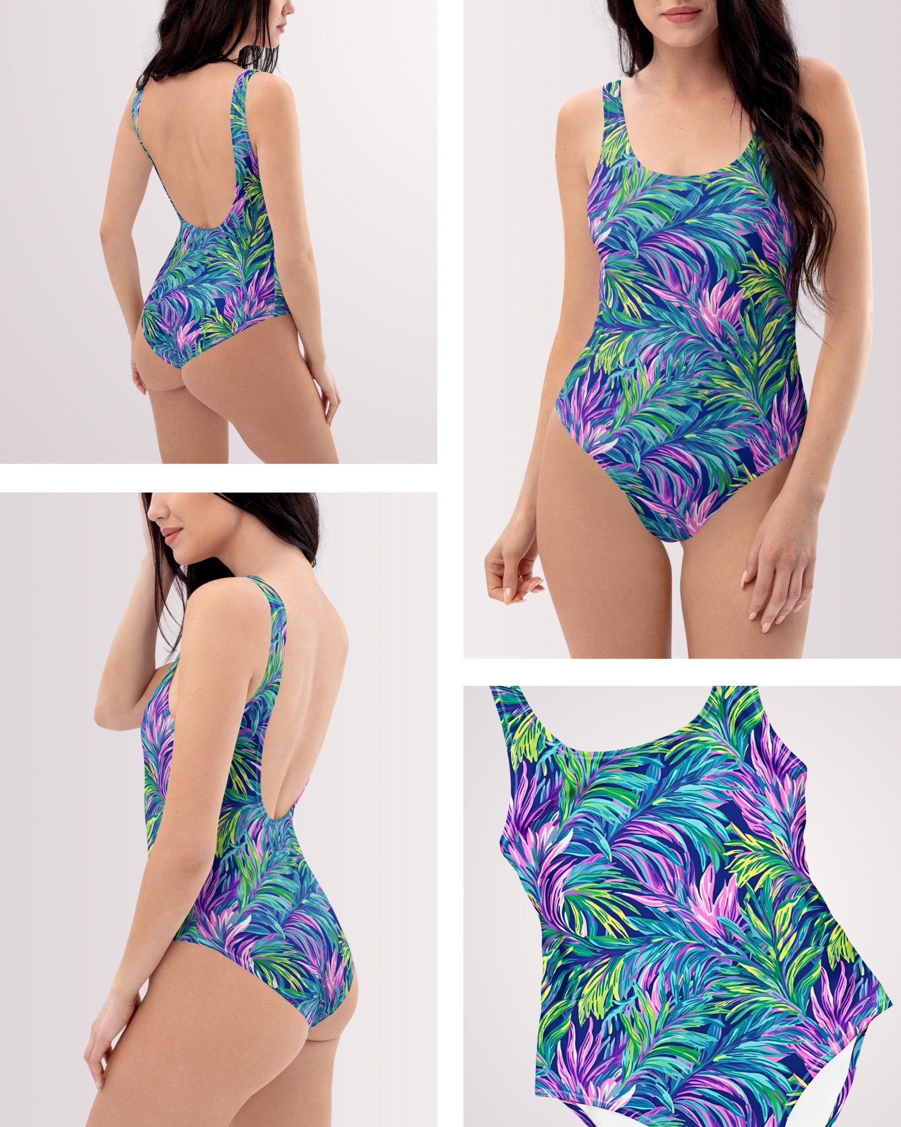 One-piece Swimsuit - Tropical Palms IV