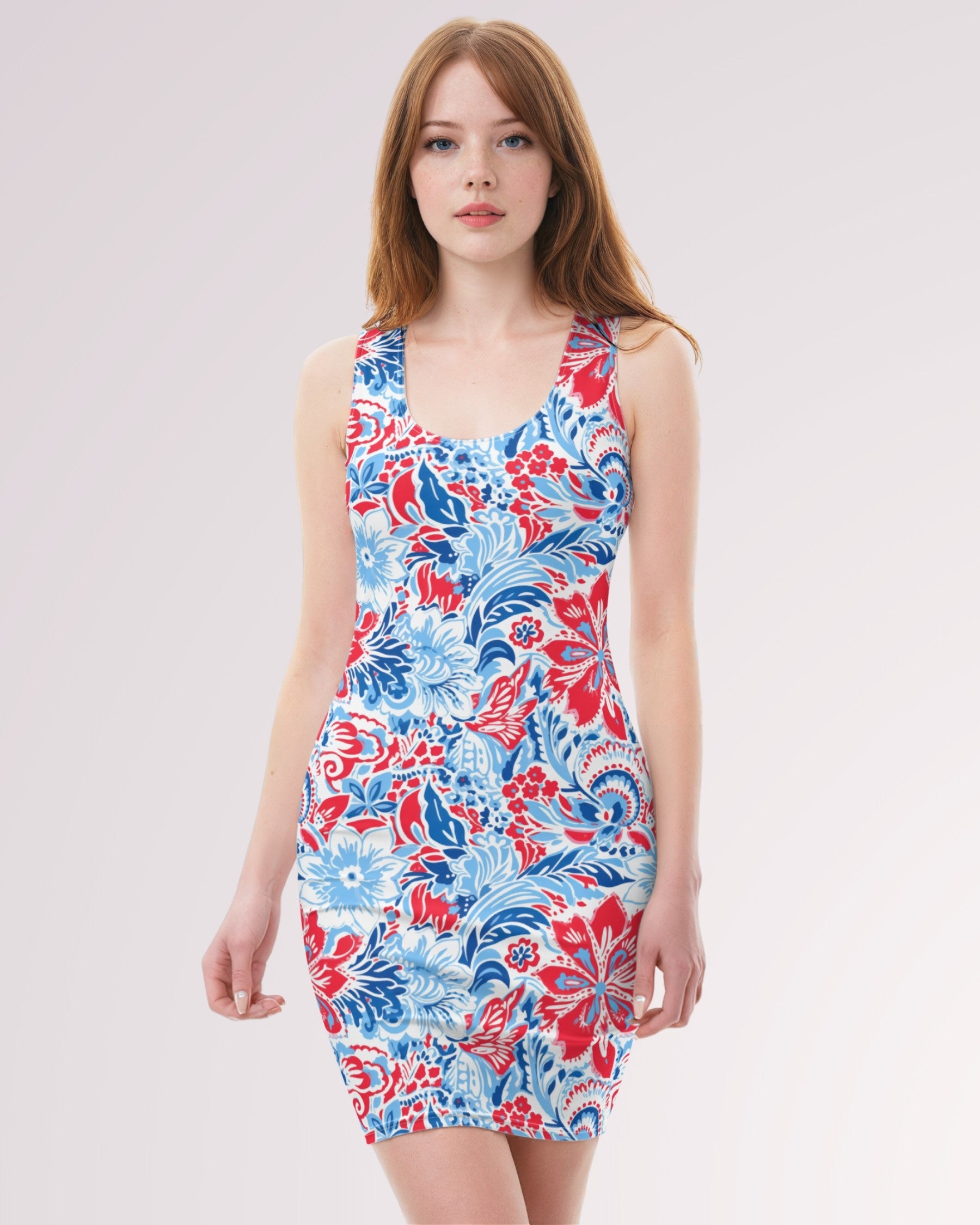 RW&B Floral Paisley Bodycon Dress