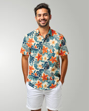 Mens Hawaiian Shirt - Botanical Cove