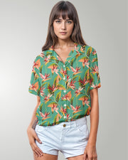 Womens Hawaiian Shirt - Tropical Melody