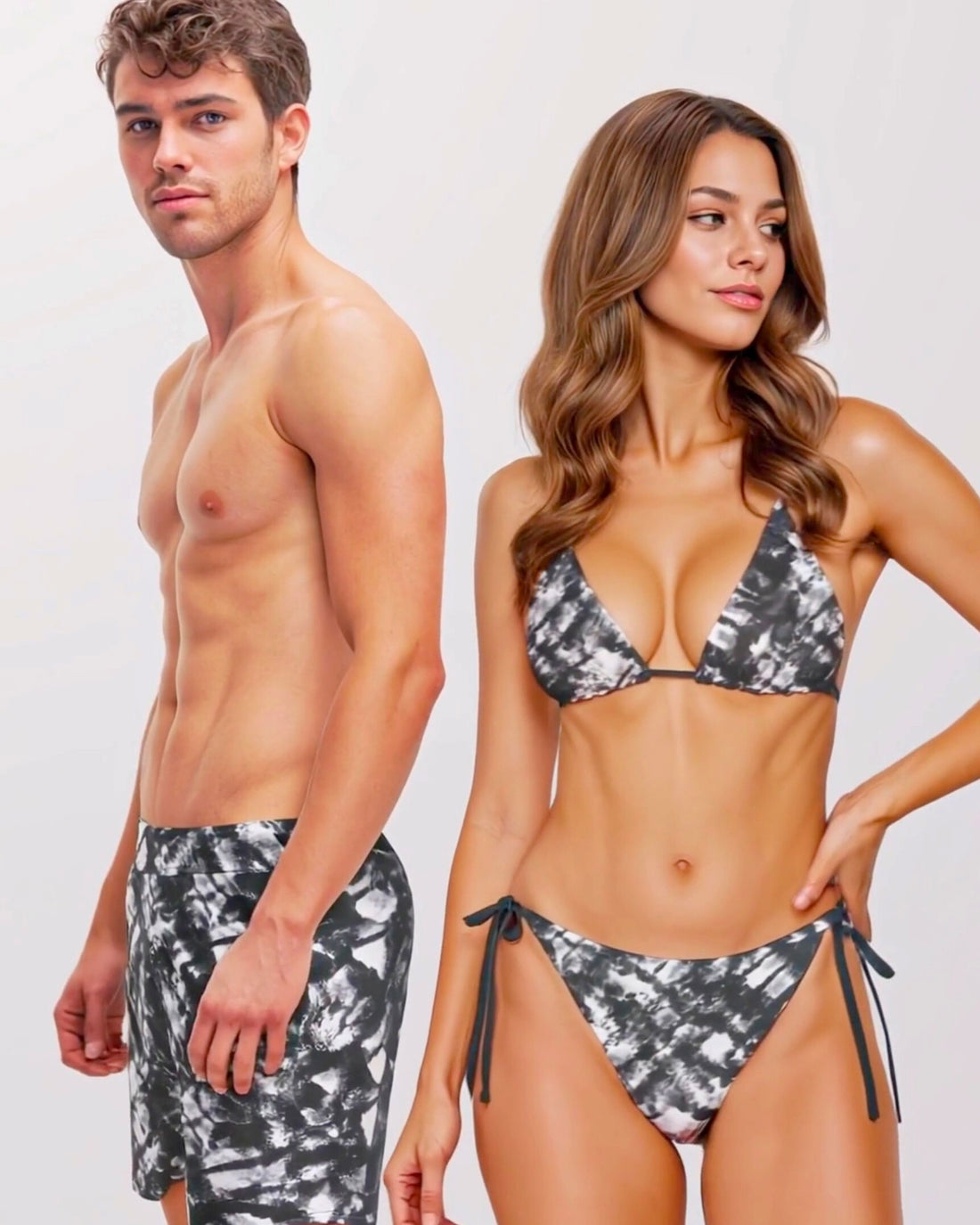 Couples Matching Swimsuits - Grunge I