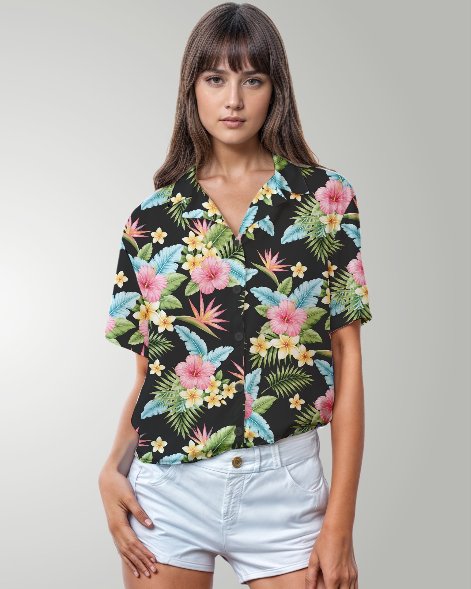 Womens Hawaiian Shirt - Lost in Paradise