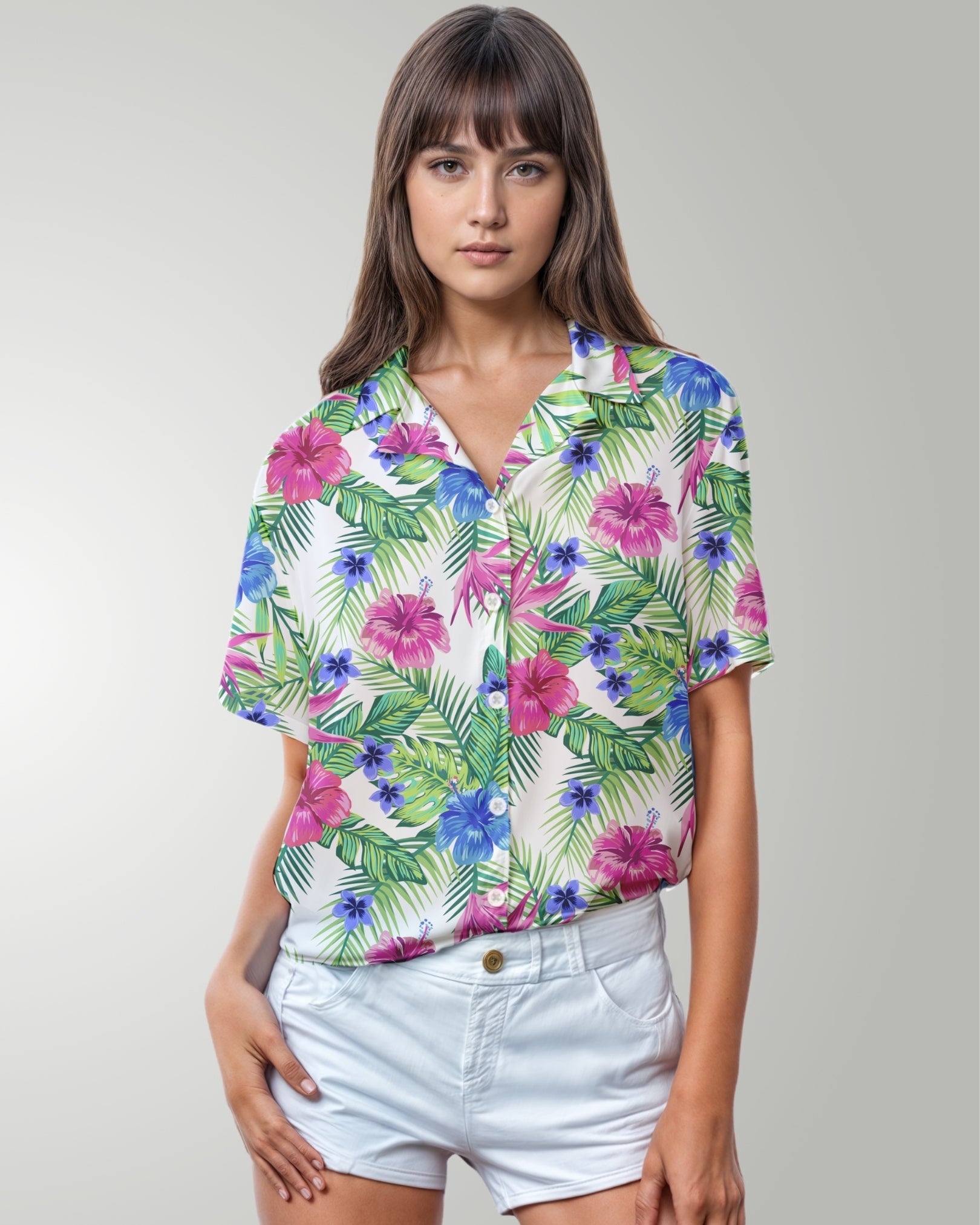 Womens Hawaiian Shirt - Costa Playa