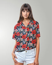 Womens Hawaiian Shirt - Luau Serenade