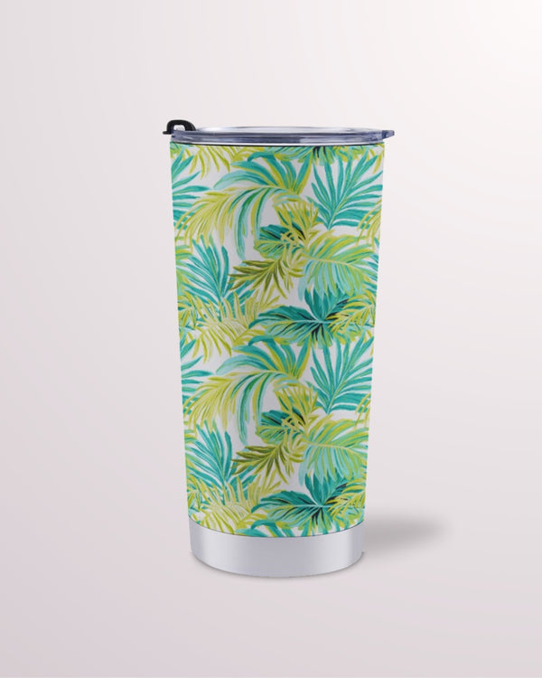 Tropical Palm Leaf MI 20oz Travel Mug