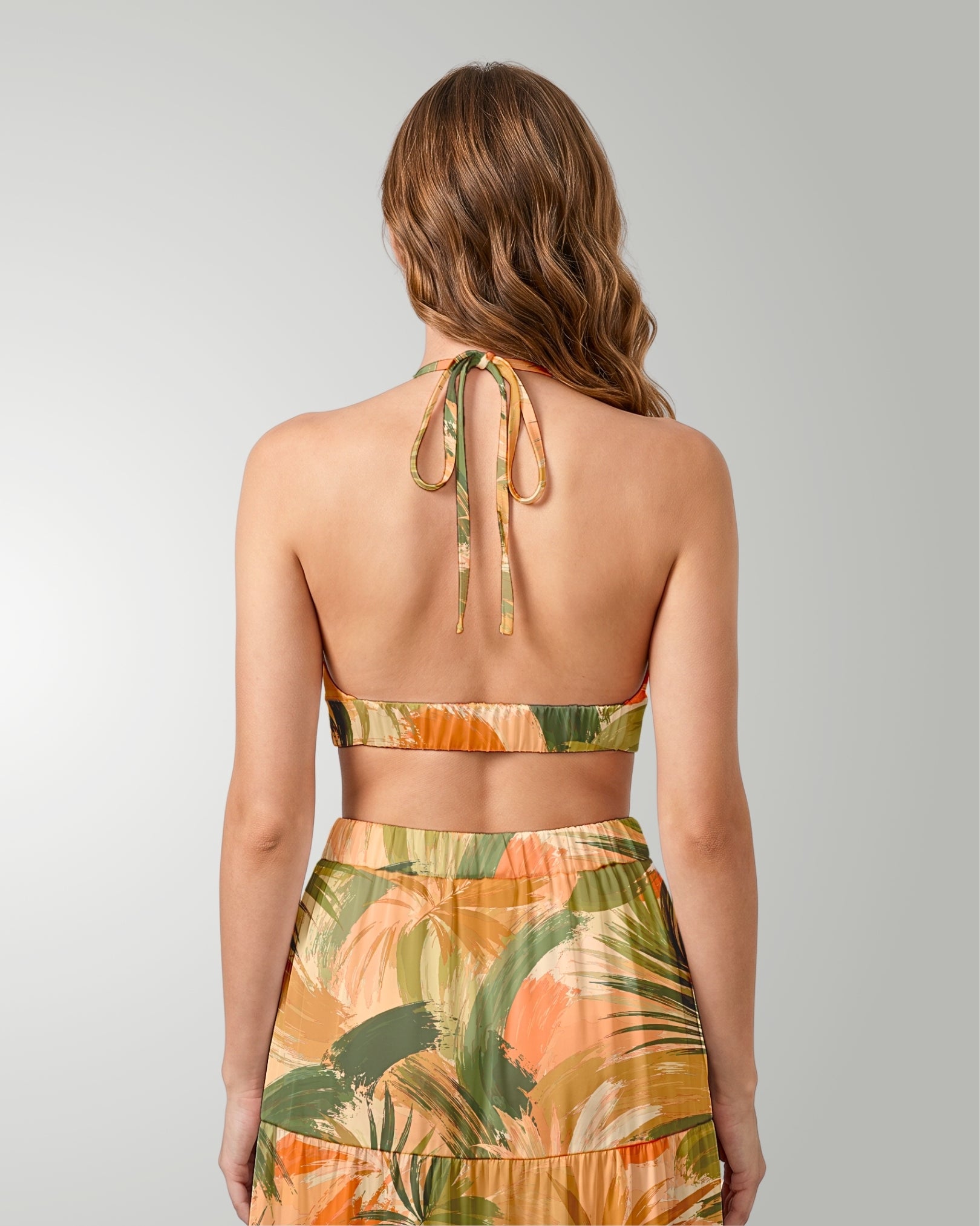Two-Piece Skirt Set - Peachy Palms