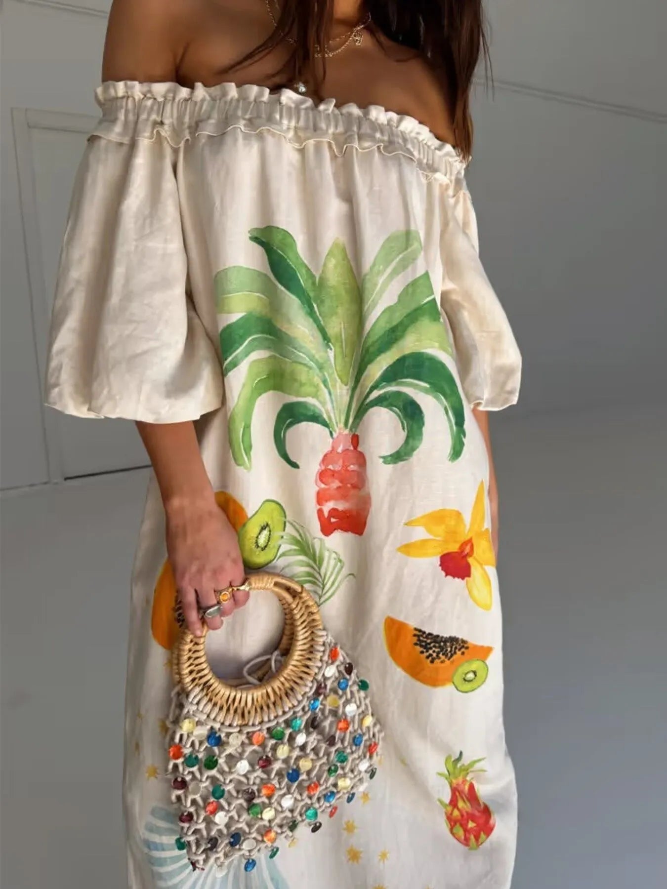 Frill Sleeveless Drop Waist Mini Dress with Mesh and Tiered Skirt.