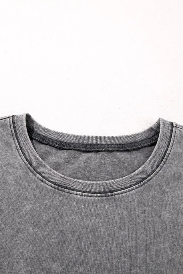 Mineral Wash Half Sleeve Vintage T Shirt