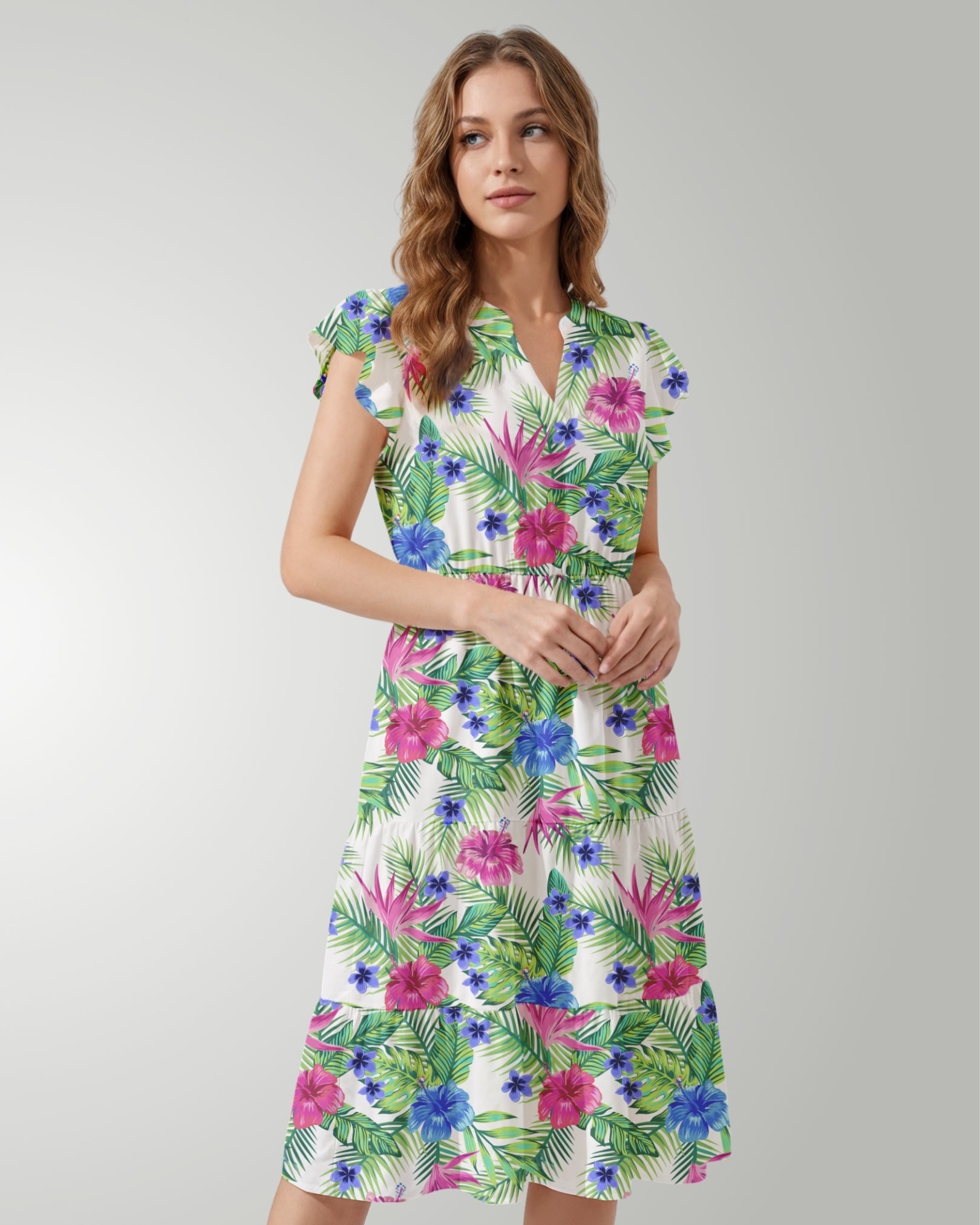 Tiered Midi Dress - Costa Playa