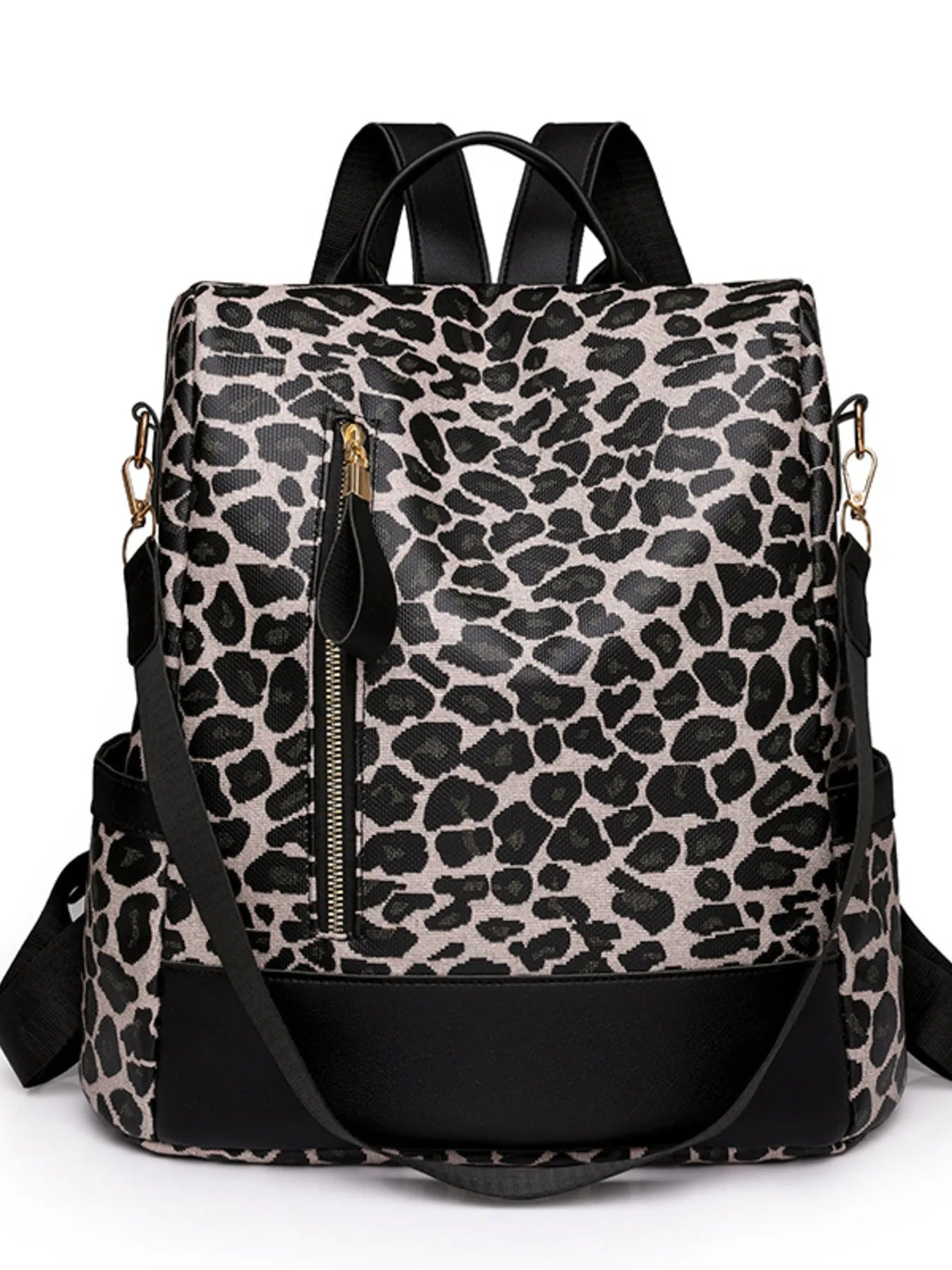 Leopard Print Backpack Bag - Medium.