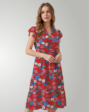 Tiered Midi Dress - Island Florals