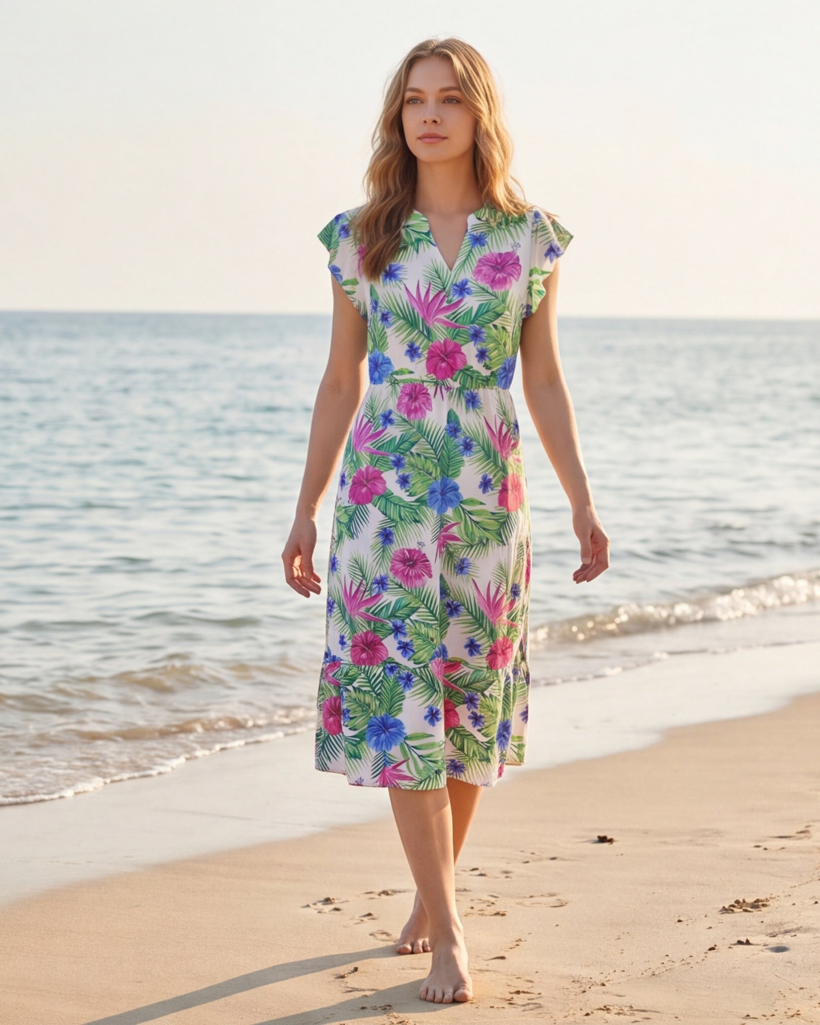 Tiered Midi Dress - Costa Playa