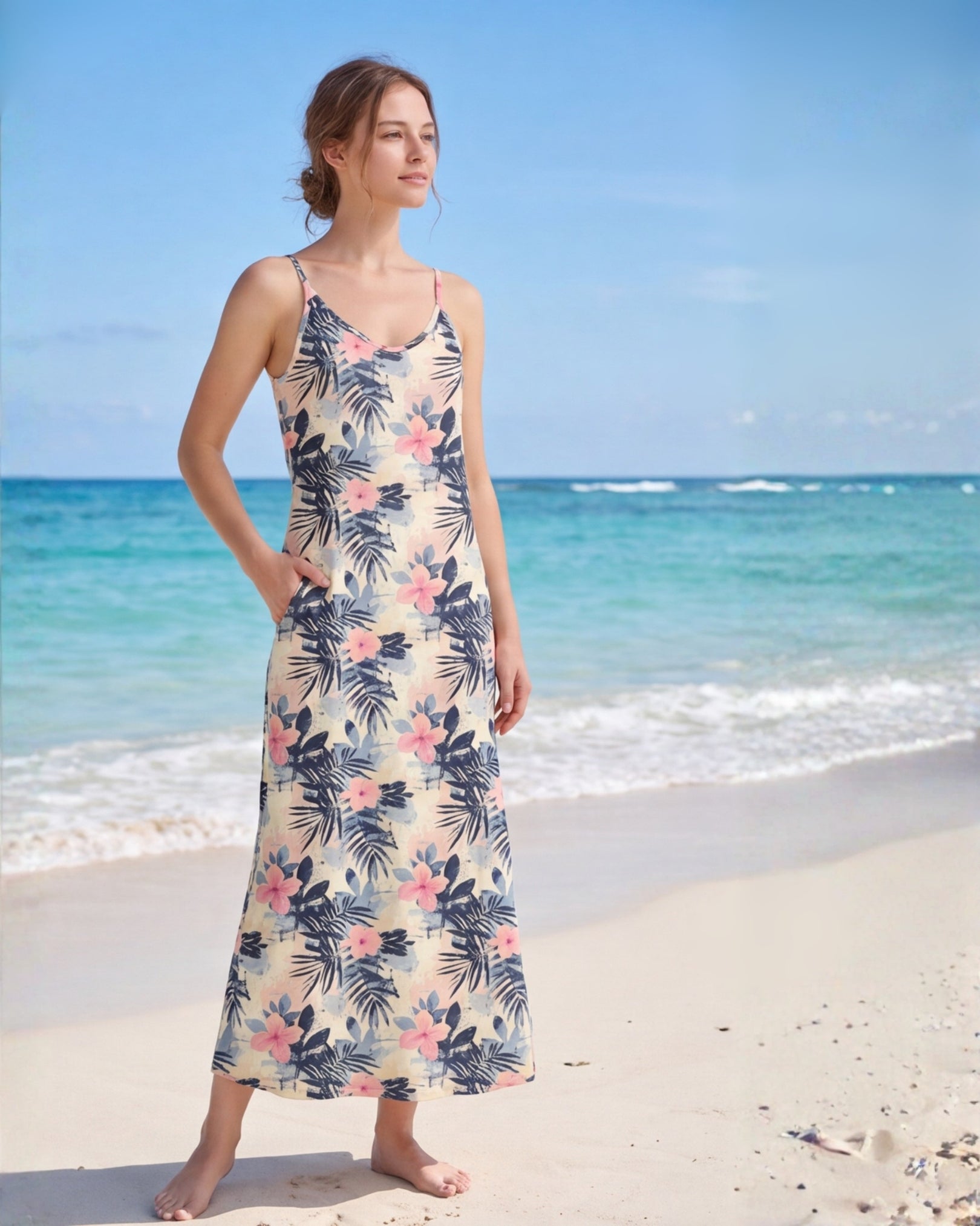 Maxi Slip Dress - Coastal Dreams