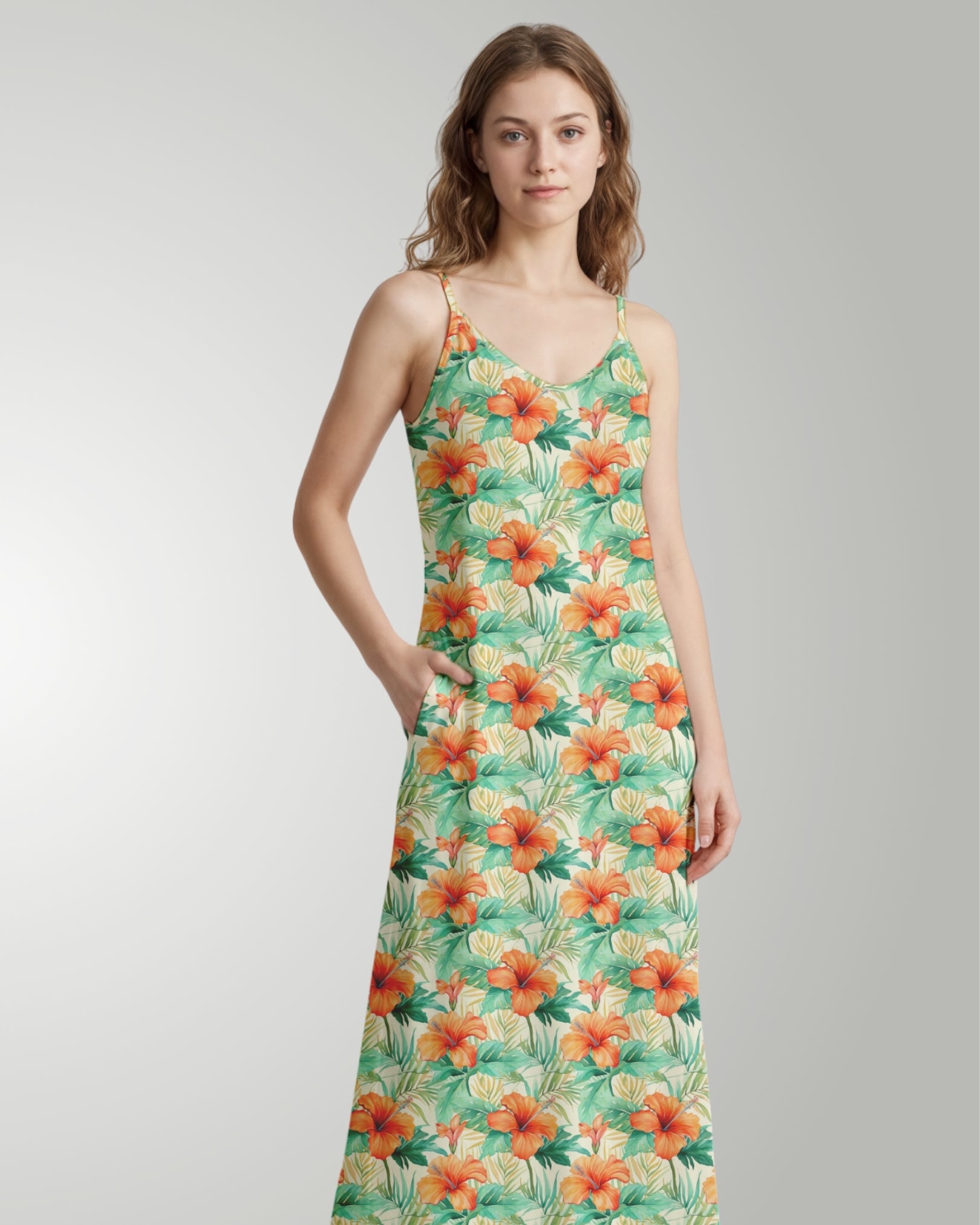 Maxi Slip Dress - Sunrise Lagoon