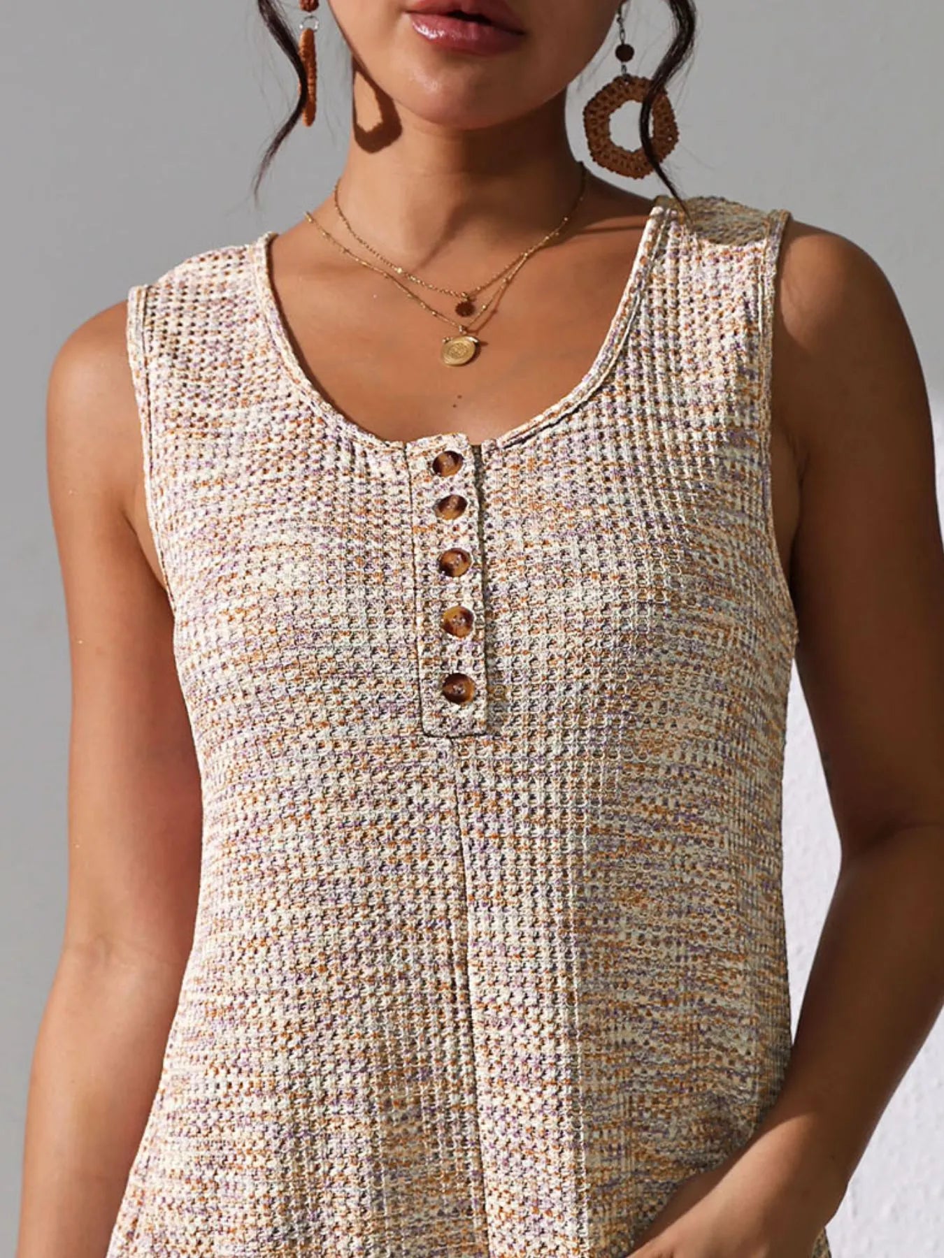 Plus Size Button Front Romper with Pockets.