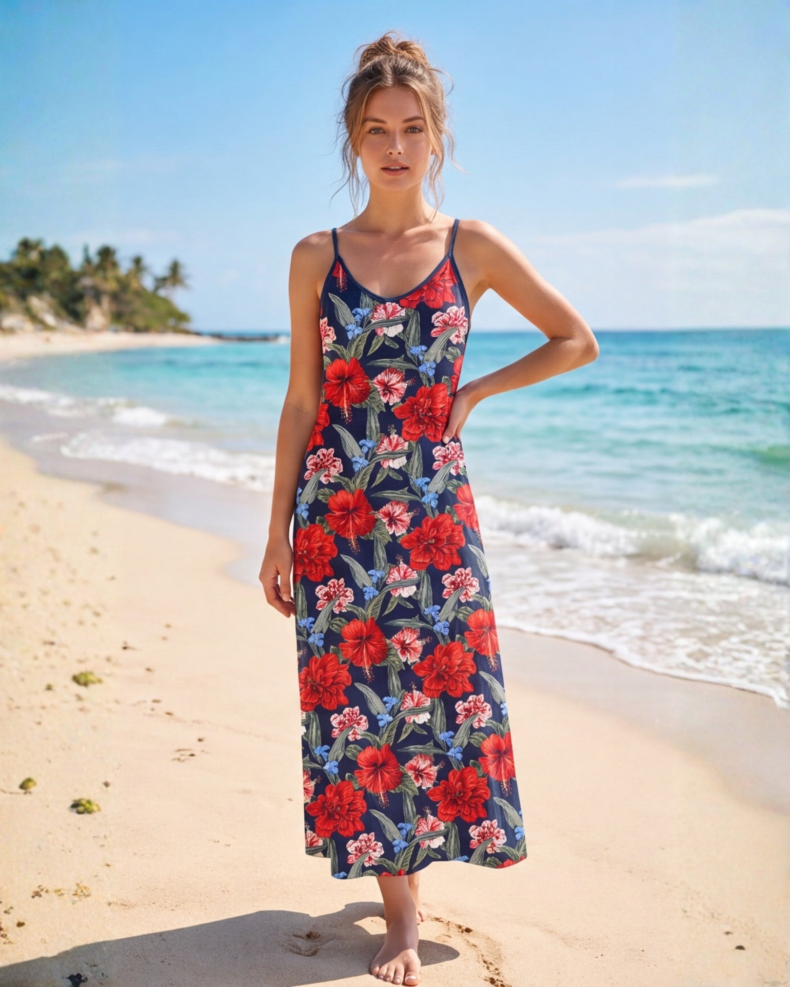 Maxi Slip Dress - Luau Serenade