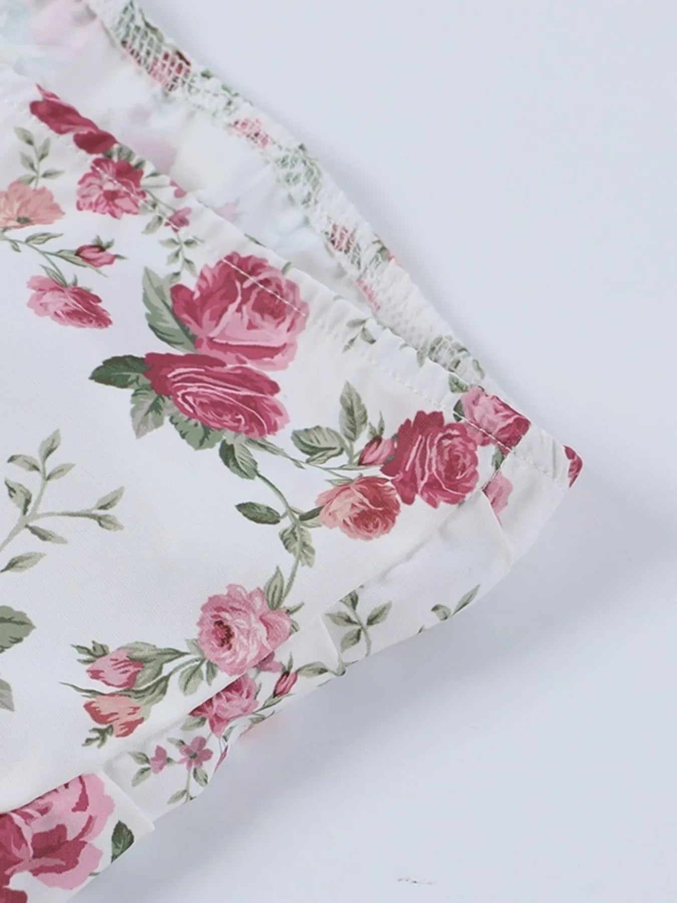 Floral Print Sweetheart Neck Midi Dress - Ruffled.