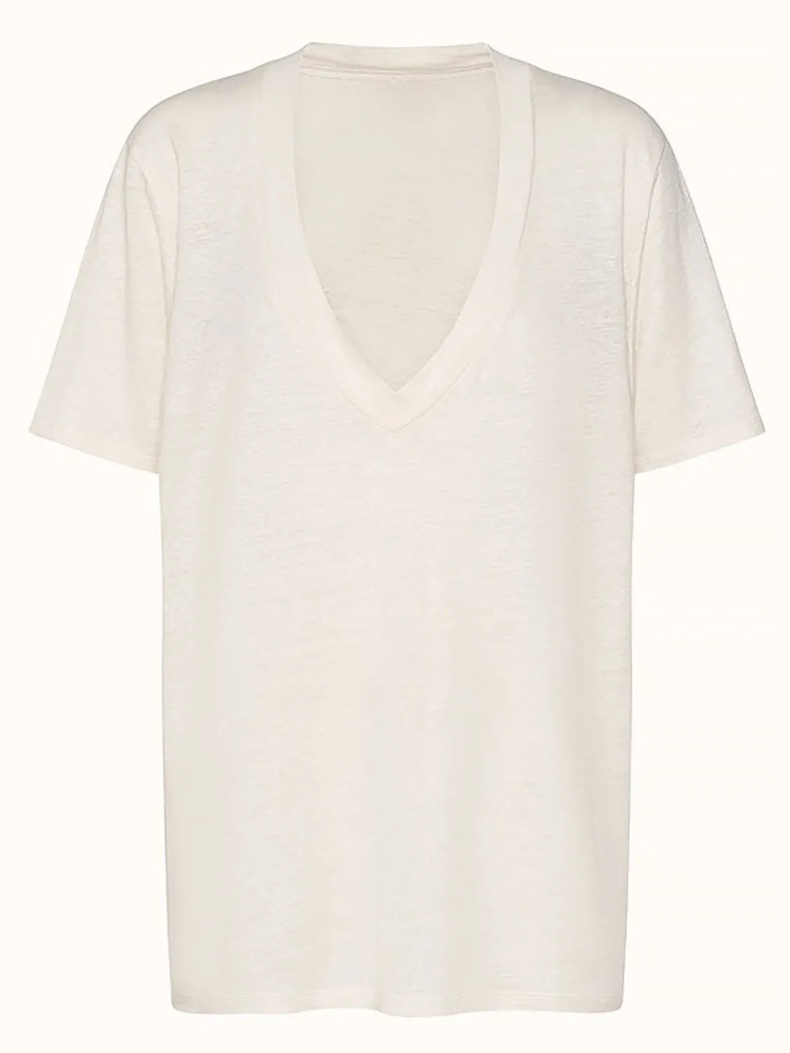 Solid V-Neck Short Sleeve T-Shirt