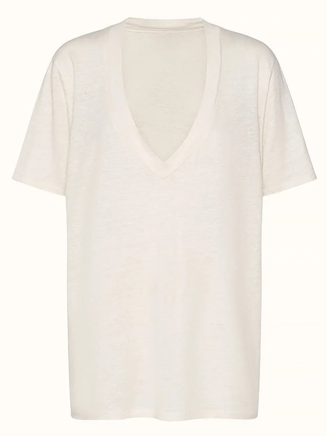 Solid V-Neck Short Sleeve T-Shirt