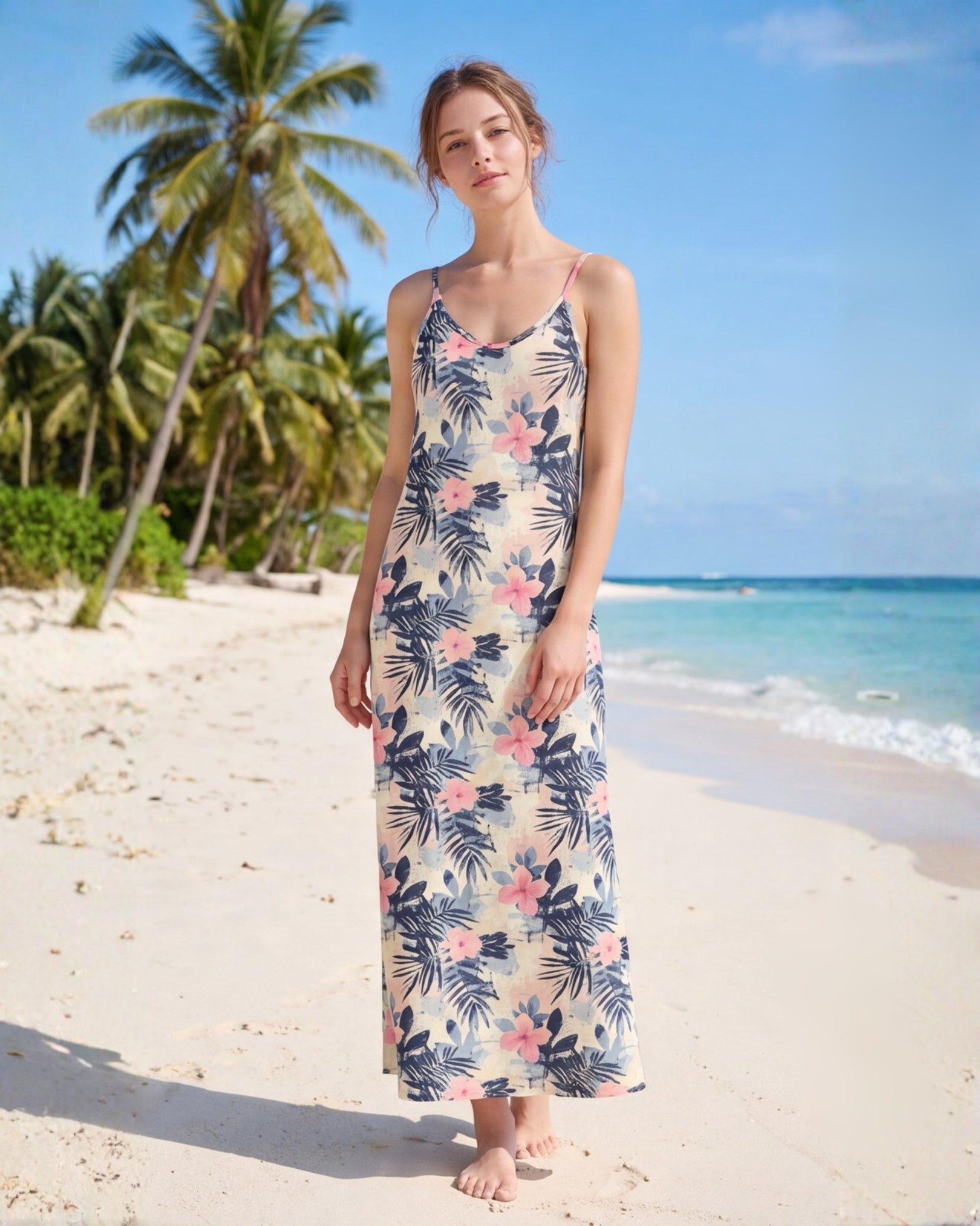 Maxi Slip Dress - Coastal Dreams