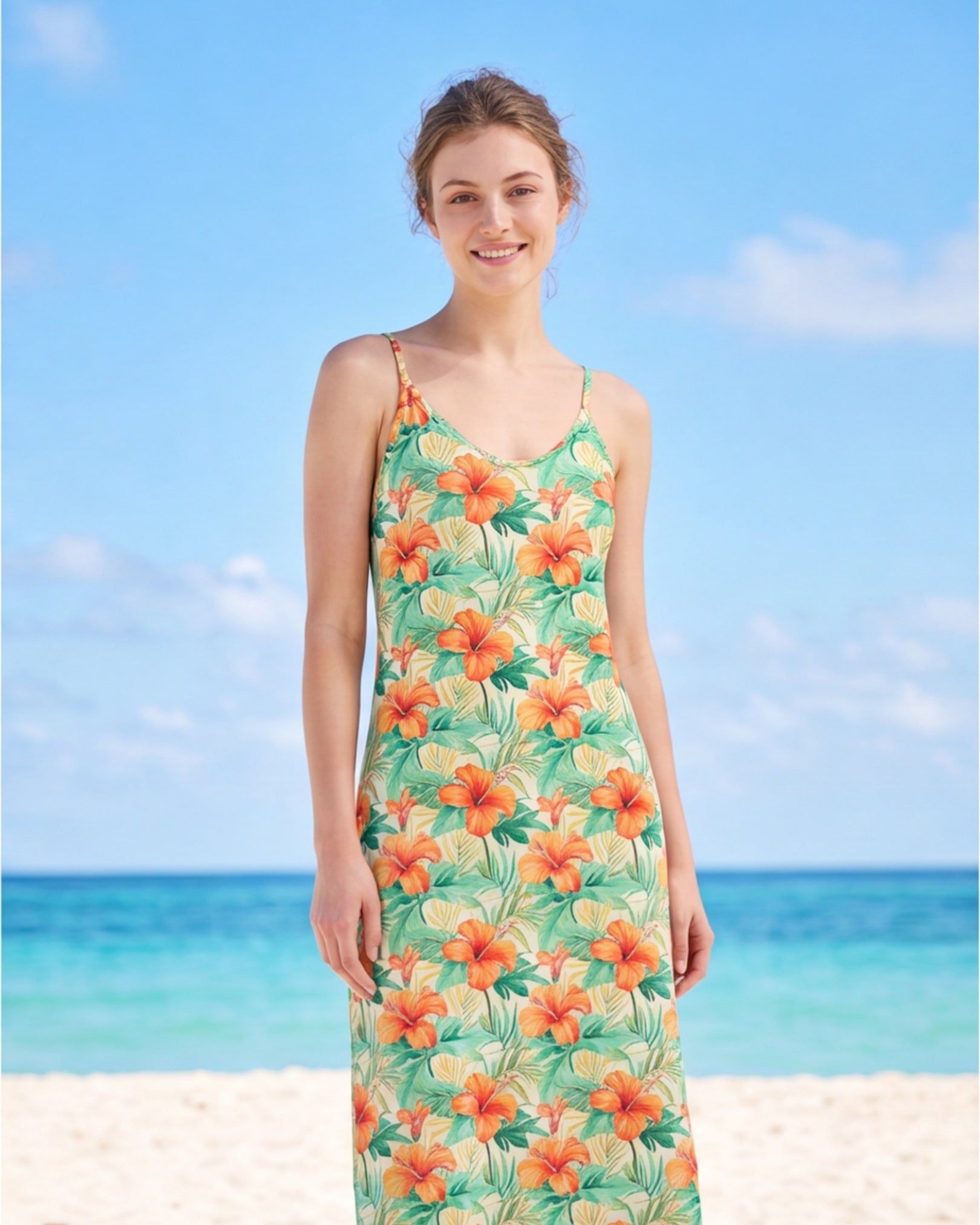 Maxi Slip Dress - Sunrise Lagoon