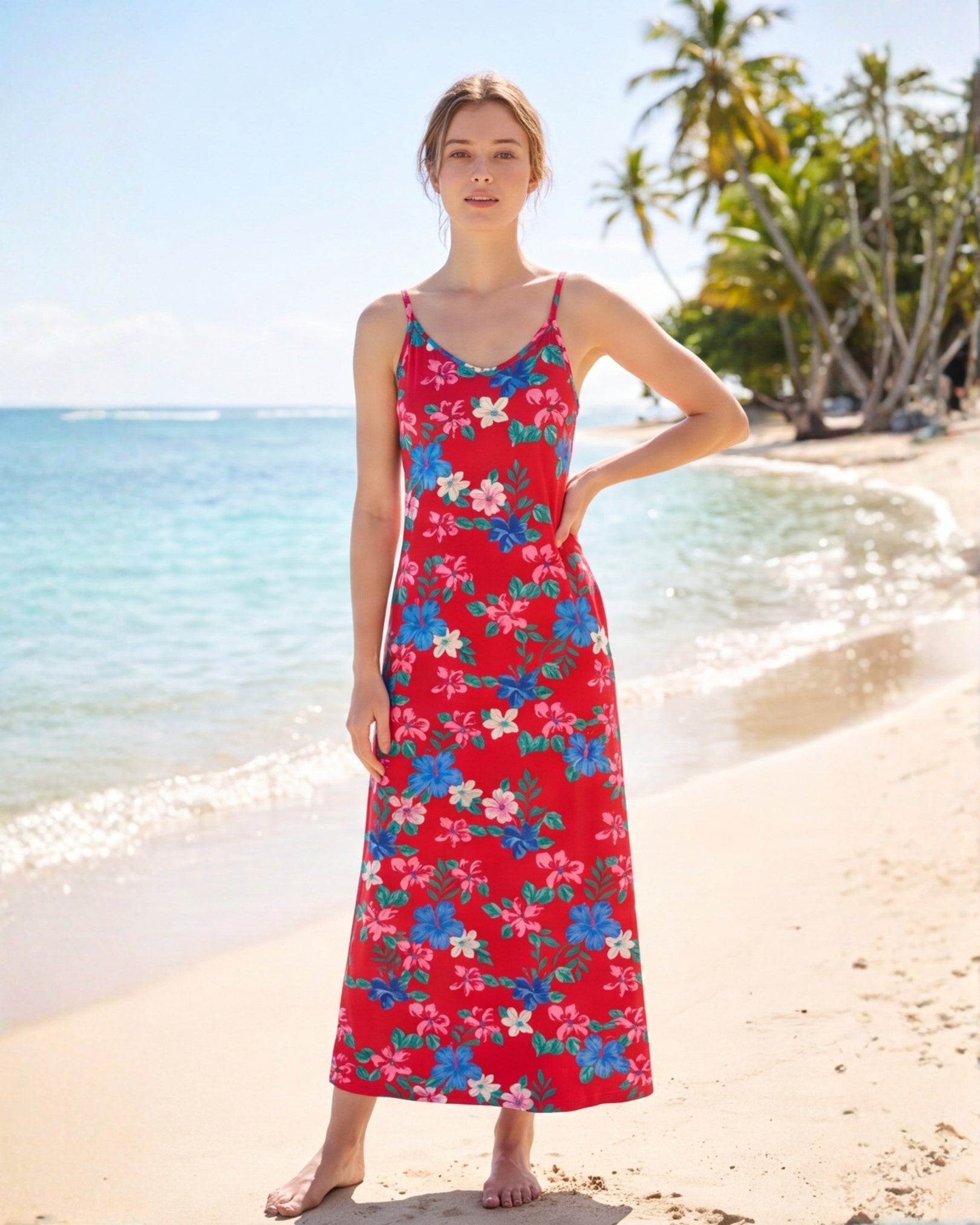 Maxi Slip Dress - Island Florals