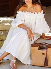 Umgee Side Slit Short Sleeve Midi Tee Dress with Tie Belt.