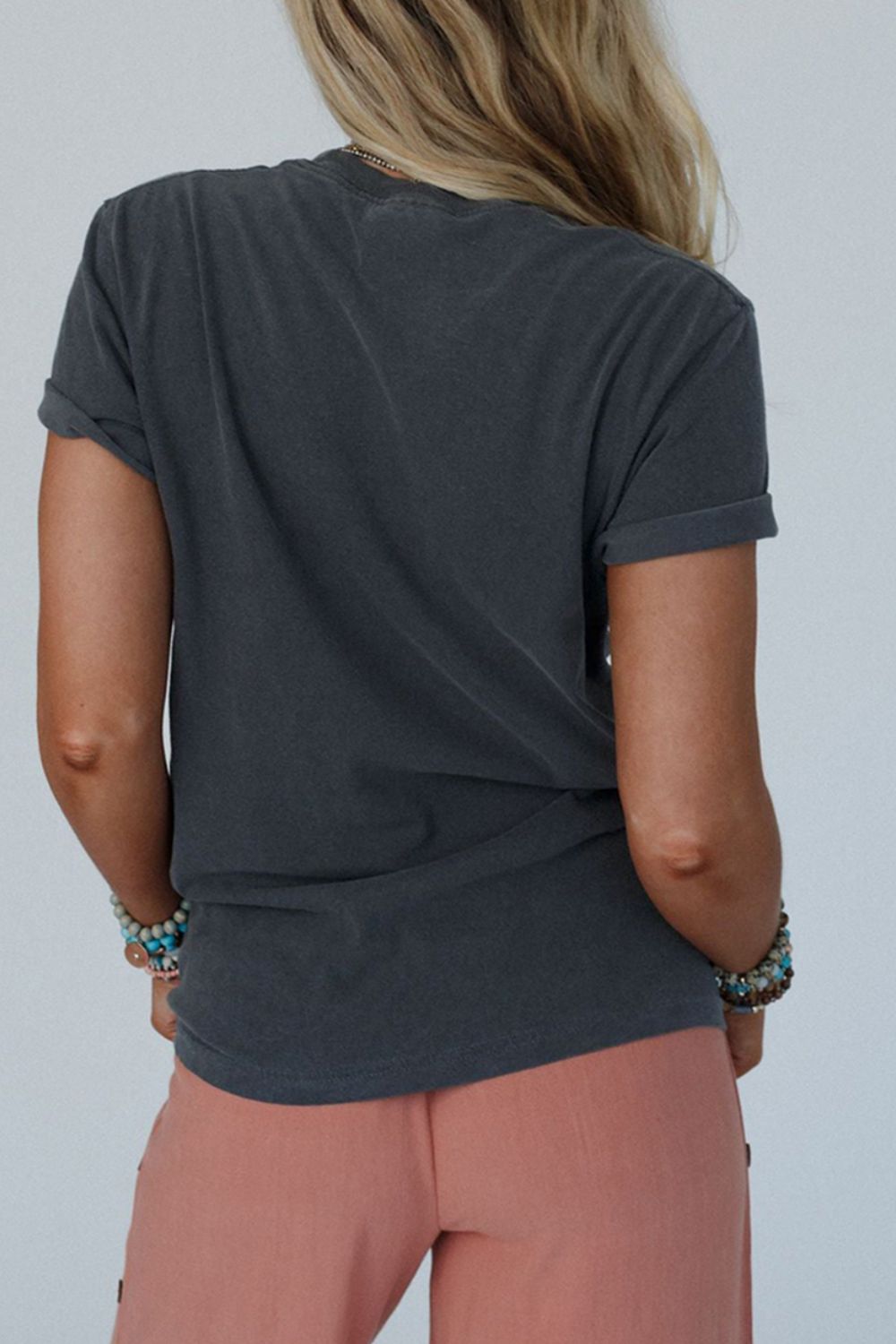 RISE WITH THE SUN Graphic Round Neck Short Sleeve T-Shirt