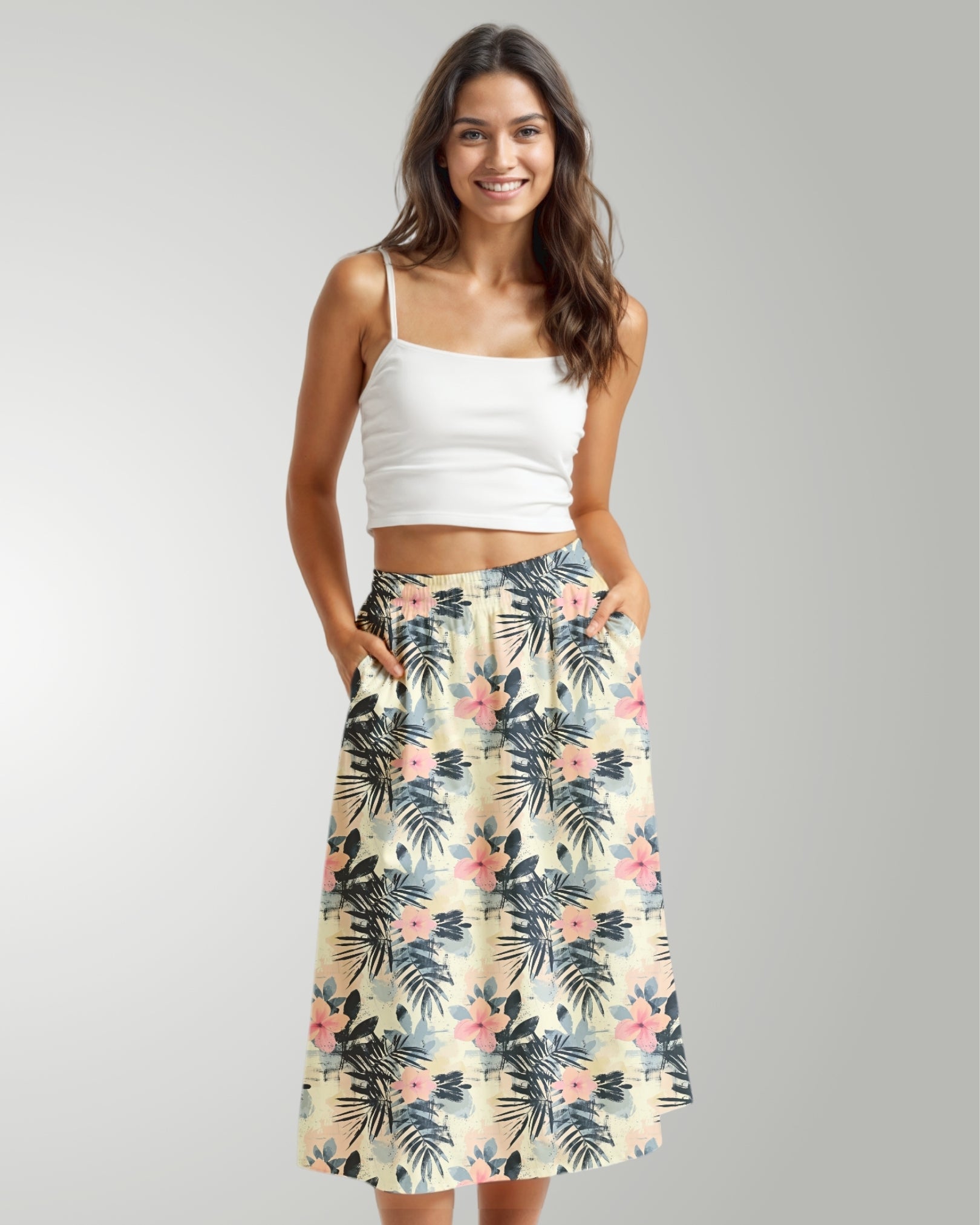 Midi Skirt - Coastal Dreams