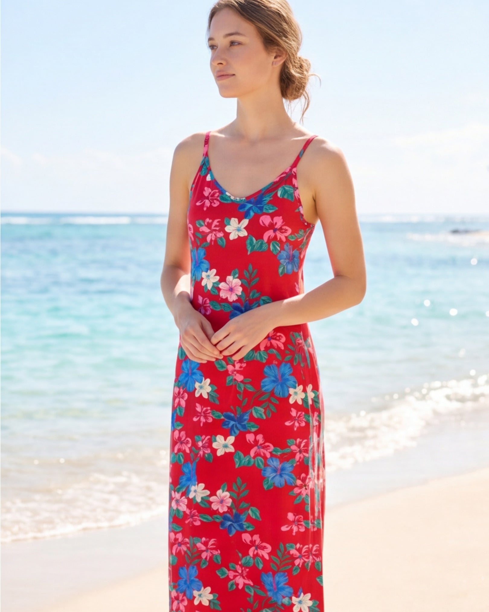 Maxi Slip Dress - Island Florals