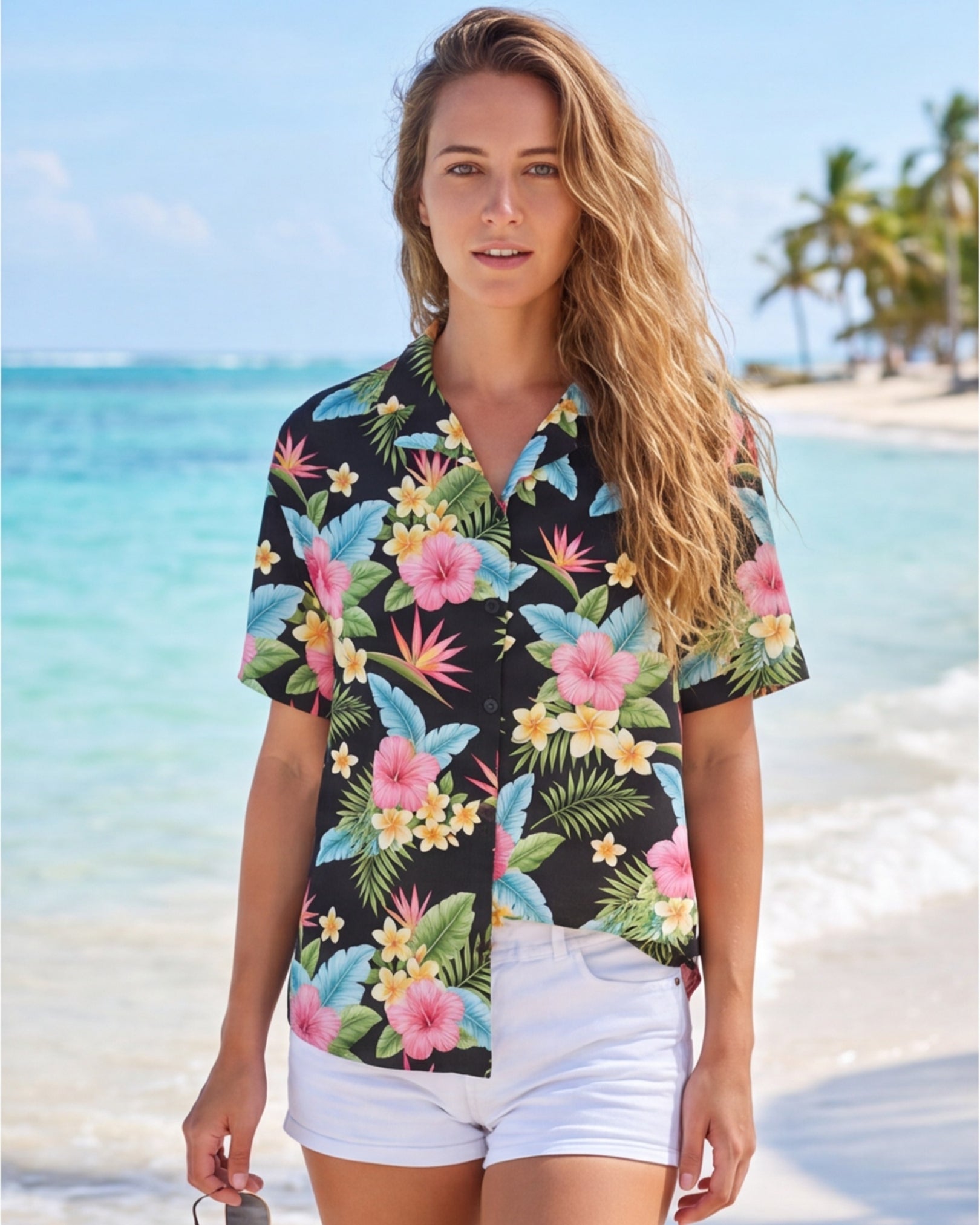 Womens Hawaiian Shirt - Lost in Paradise