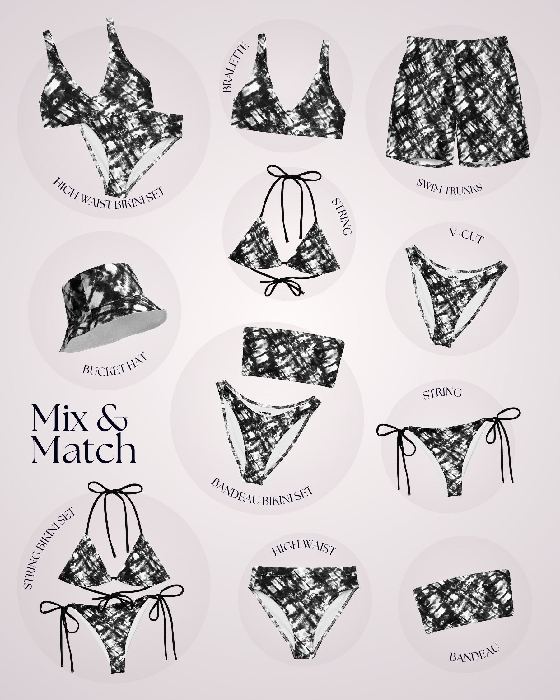Couples Matching Swimsuits - Grunge I