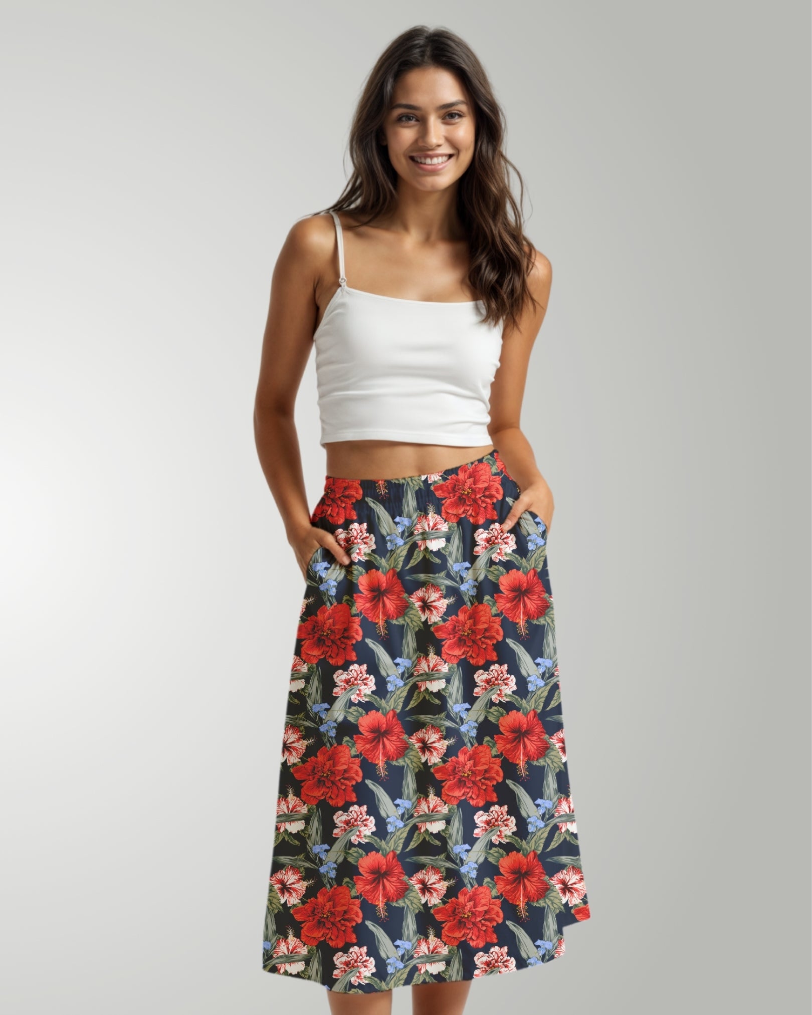 Midi Skirt - Luau Serenade