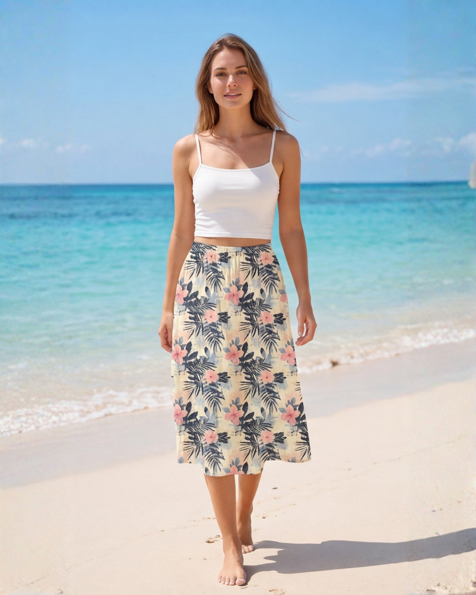 Midi Skirt - Coastal Dreams