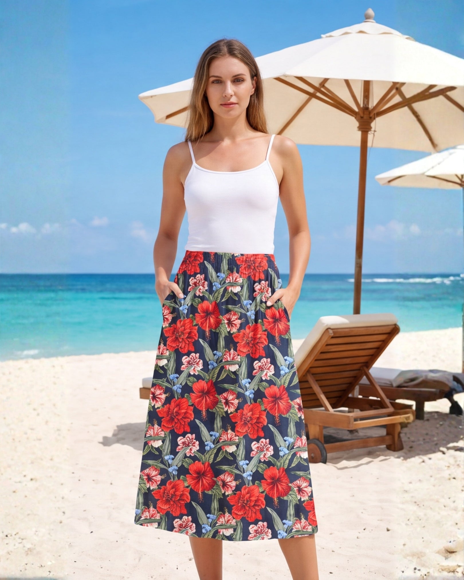 Midi Skirt - Luau Serenade